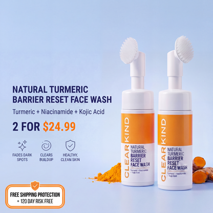 2 Natural Turmeric Barrier Reset Face Wash + Full Order Protection